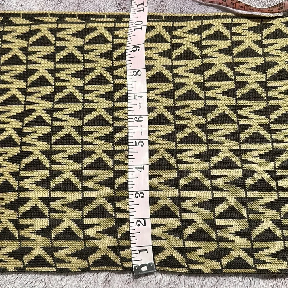 MK Logo Brown/Tan Knit Scart